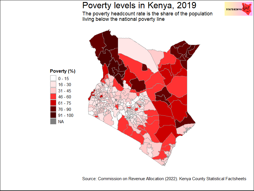 Poverty rates in Kenya by Constituency